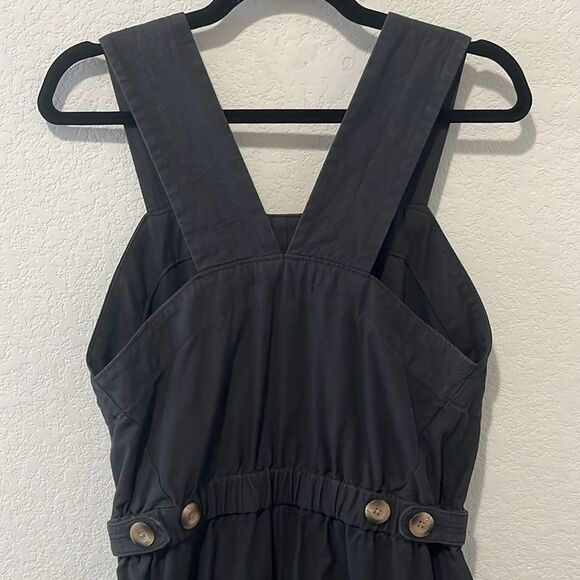 EVERLANE The Fatigue Apron Jumpsuit, Black, Size 0 - Picture 8 of 9